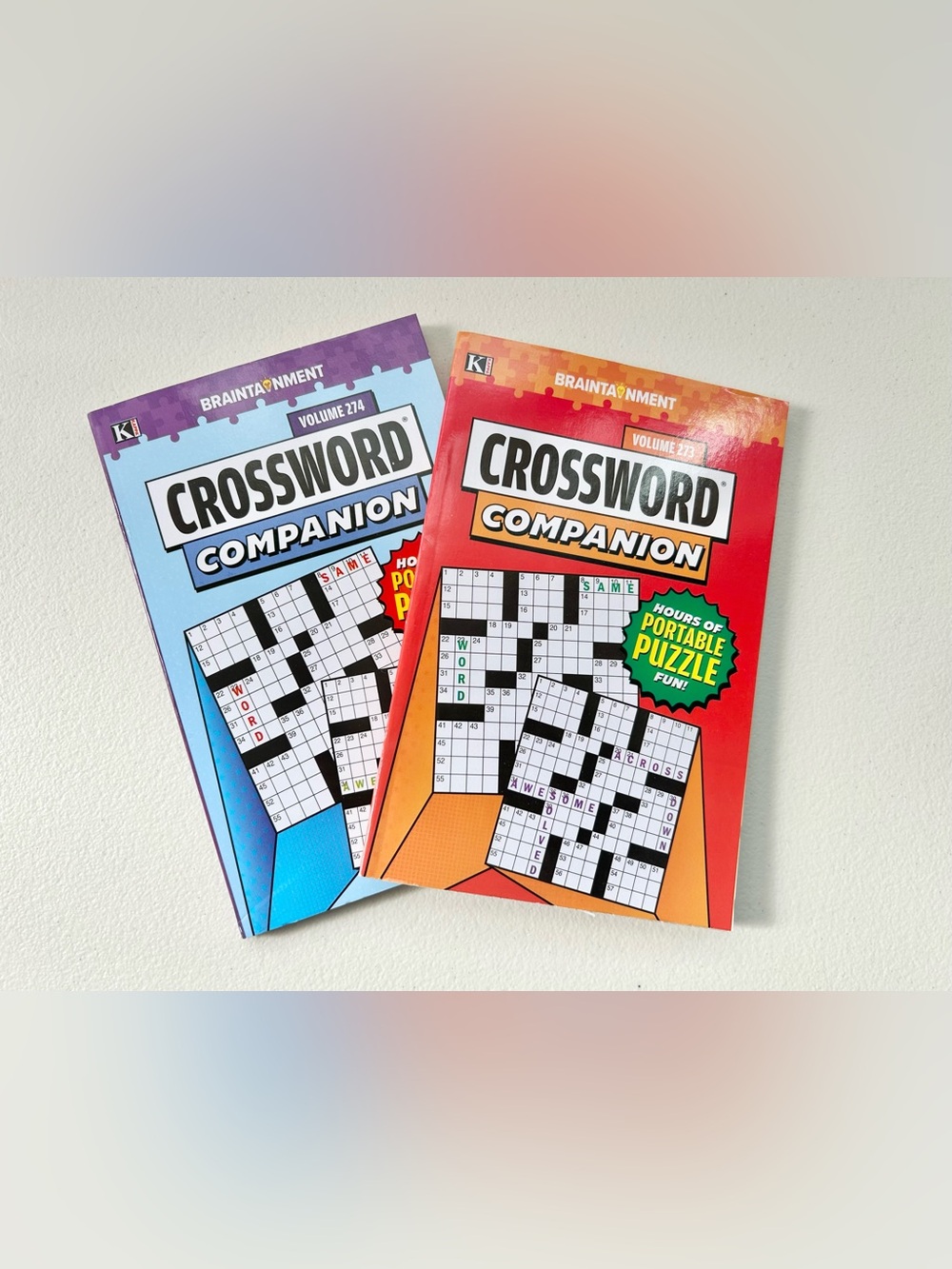 Crossword Companion Puzzle Books Set Of 2 Hours Of Fun Vol 273 And Vol 274 New